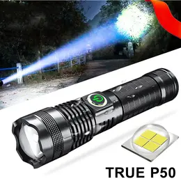 Product image of P50 USB Rechargeable Zoom Flashlight with Battery Display