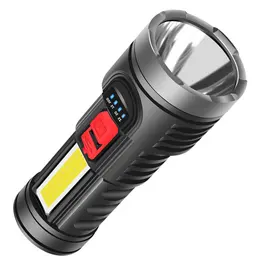 Product image of USB Rechargeable Handheld Flashlight, Battery Level Display, Side Light