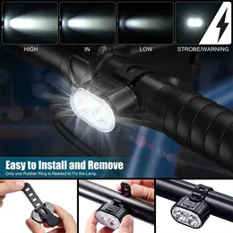 Product image of Road Bike Helmet Headlight and Tail Light Set