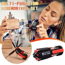 Product image of Automotive 8-in-1 Screwdriver Set with LED Flashlight