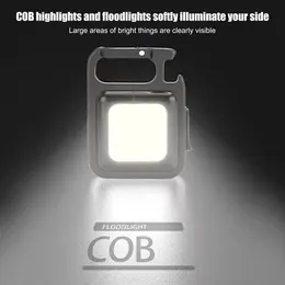 Product image of Mini Rechargeable COB LED Keychain Flashlight with USB Charging