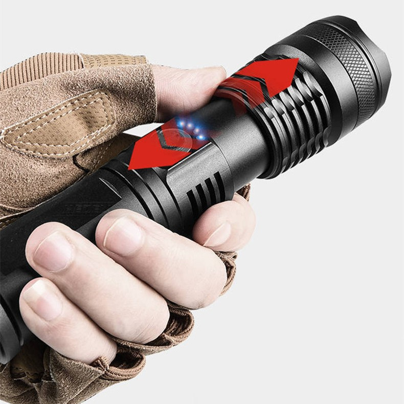 Main product image of Aluminum Alloy Telescopic Flashlight with Power Display