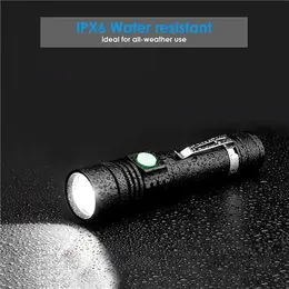 Product image of T6 LED Flashlight, USB Rechargeable, Telescopic Zoom