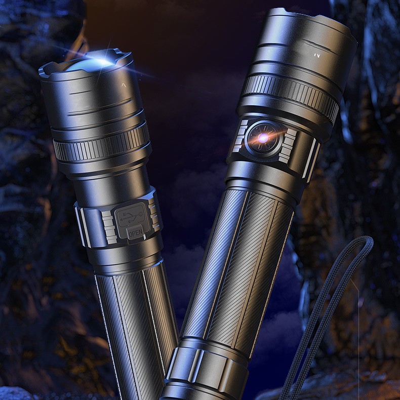 Main product image of Rechargeable Aluminum Alloy Flashlight with Telescopic Focus