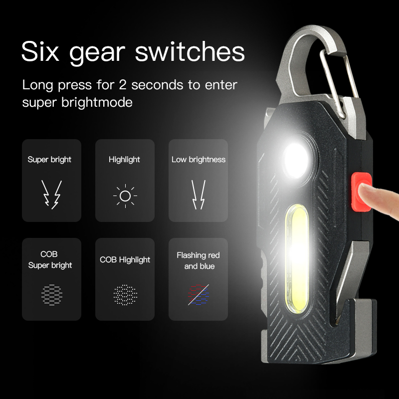 Main product image of Rechargeable COB LED Keychain Work Light and Emergency Lamp