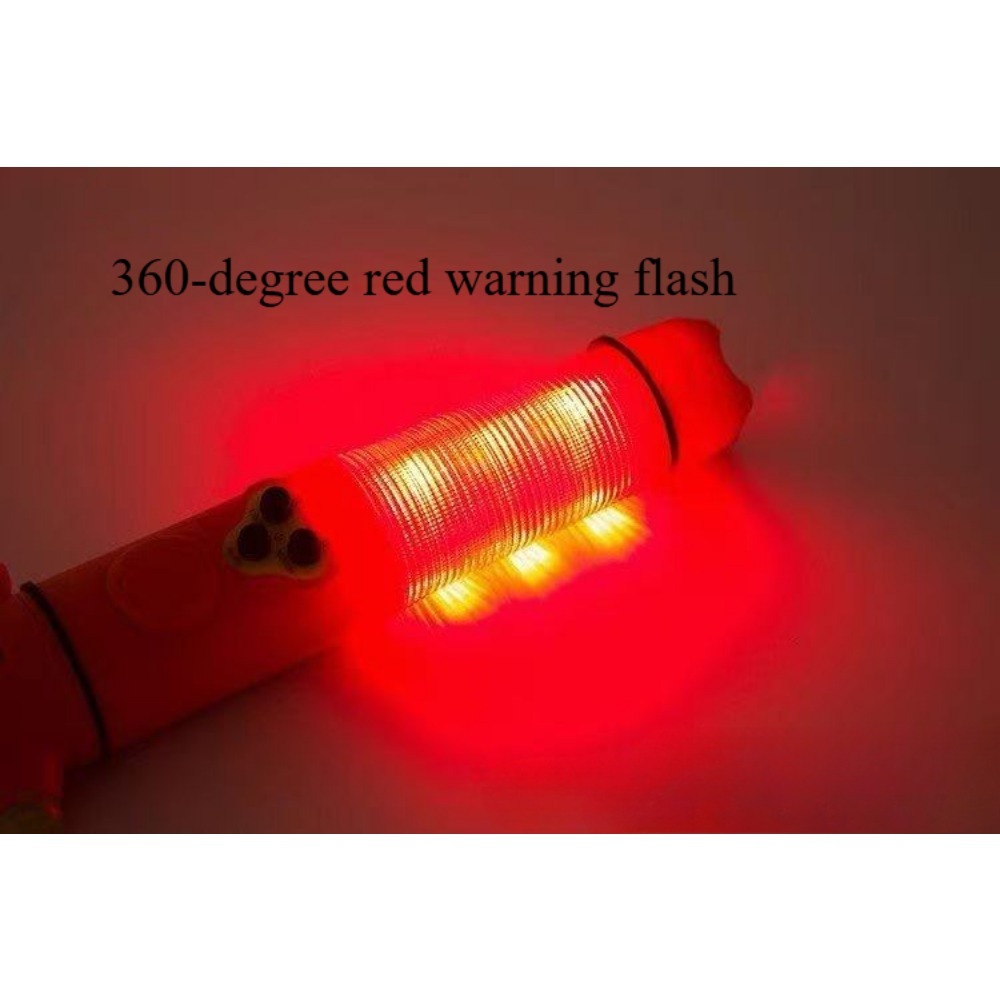 Main product image of Red & Yellow Car Safety Hammer with Flashlight