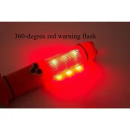 Product image of Red & Yellow Car Safety Hammer with Flashlight