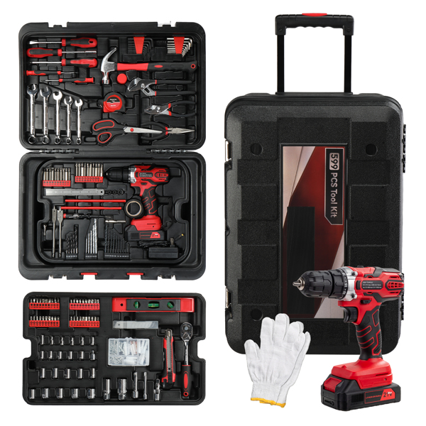 Main product image of 21V Cordless Drill and Tool Set, Model 599