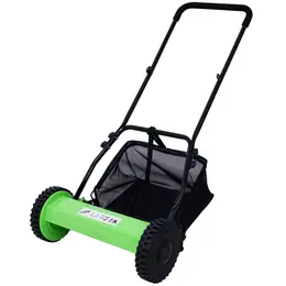 Product image of 14 Inch 5-Blade Hand Push Reel Lawn Mower with Grass Catcher