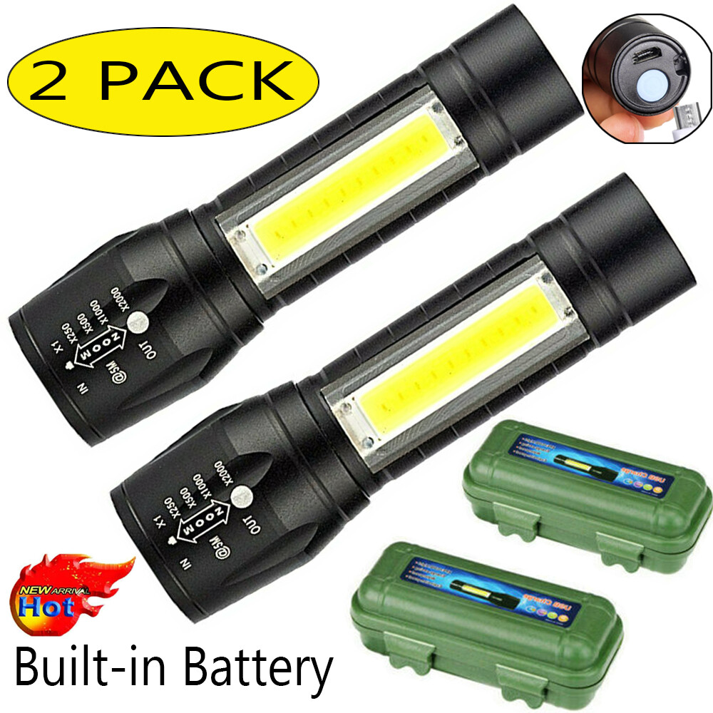 Main product image of Mini LED COB Rechargeable Flashlight, Zoomable, 3 Modes, Waterproof