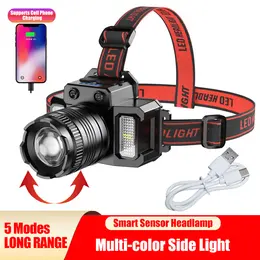 Product image of LED Headlamp, USB Rechargeable, Motion Sensor, Zoomable, 5 Modes