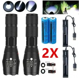 Product image of USB Rechargeable Zoom Flashlight, Work and Camping Light
