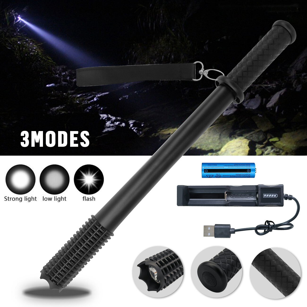Main product image of Rechargeable LED Work Light Spotlight with 3 Modes