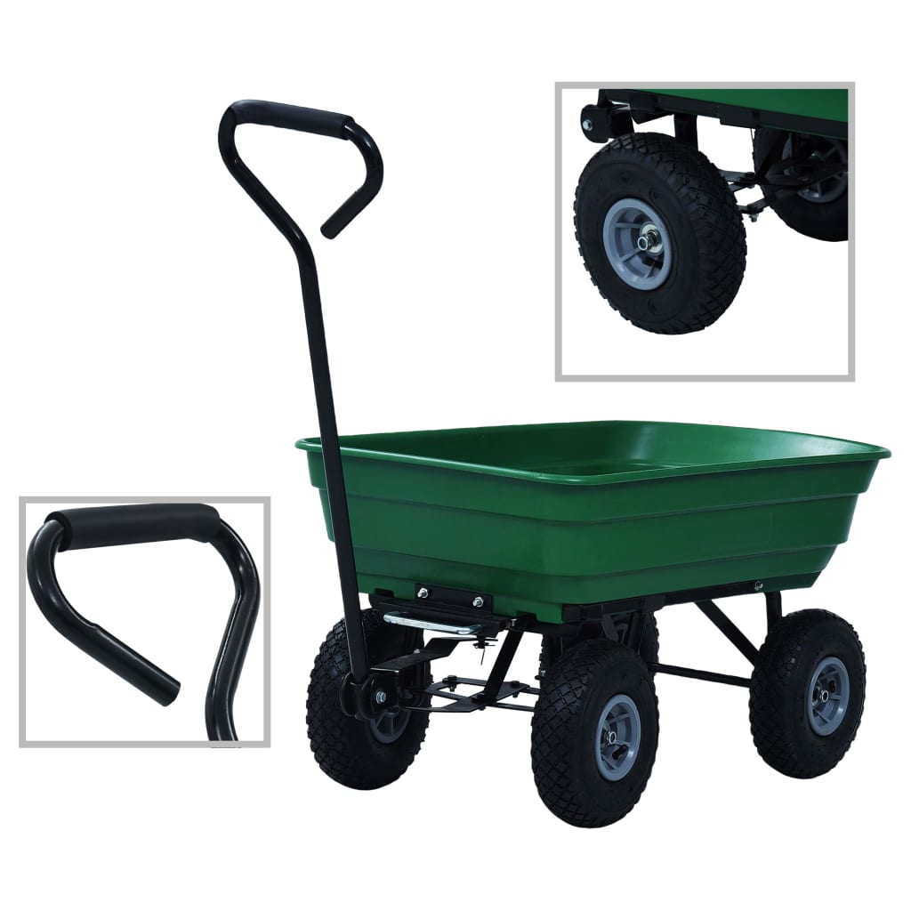 Main product image of Utility Tipping Cart, 75 Liter Capacity, for Garden and Yard Material Transport