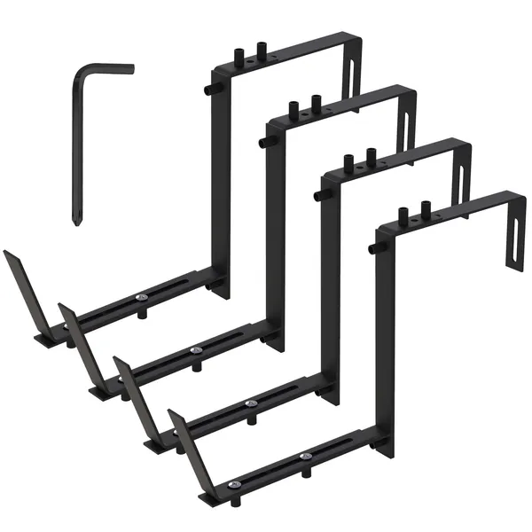 Main product image of Adjustable Planter Box Railing Mounts, No-Drill, 4-Pack