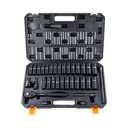 Product image of 1/2" Drive Impact Socket Set, 33 Pc, SAE 3/8-1", Metric 10-24mm, 6 Pt Cr-V