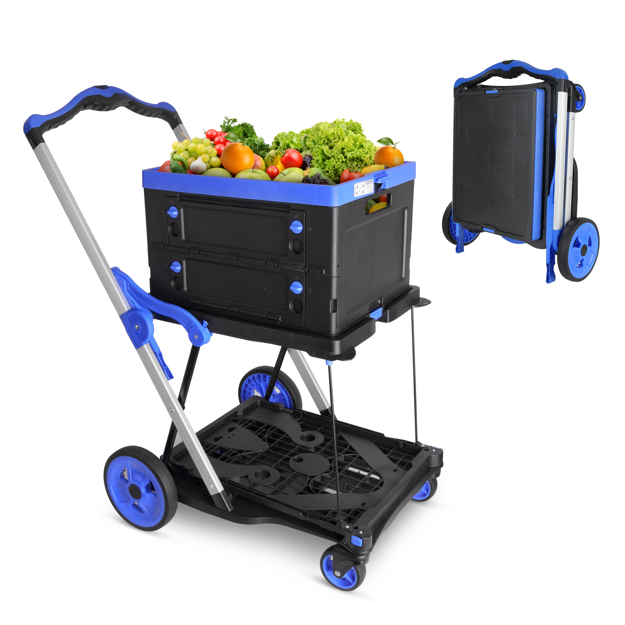 Main product image of Folding Utility Cart with Wheels for Transport and Storage