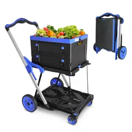 Product image of Folding Utility Cart with Wheels for Transport and Storage