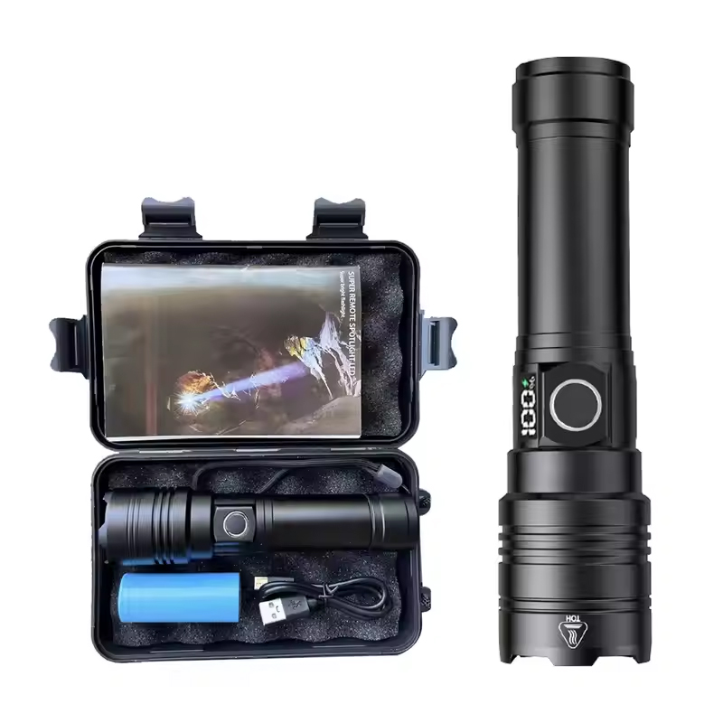 Main product image of Rechargeable LED Flashlight, 50000 Lumens, USB-C, 5 Modes, Zoomable