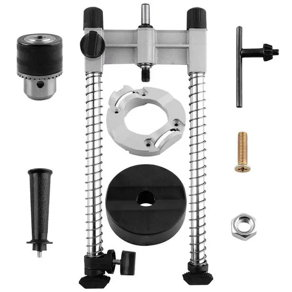 Main product image of Electric Drill Stand, Vertical Drilling, Mobile Base, Aluminum & Steel, No Power