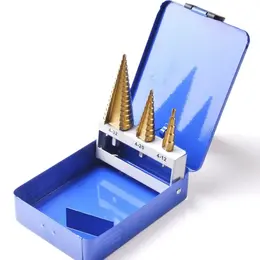 Product image of 3-Piece Metric Straight Flute Hex Shank Step Drill Bit Set