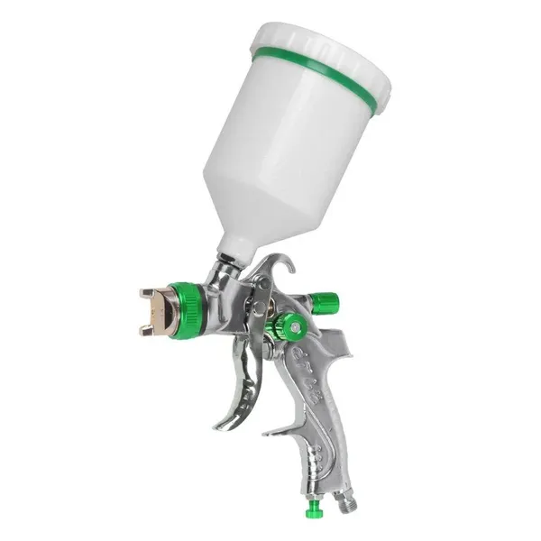 Main product image of HVLP Pneumatic Spray Gun, 1.4/1.7/2.0mm Nozzles, 600ml Cup, Gauge, Filter