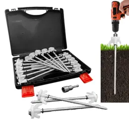 Product image of 20-Pack Screw-In Tent Stakes, Glow Heads, Hex Driver, Storage Box