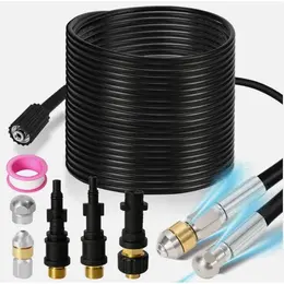 Product image of 15m High Pressure Washer Pipe Cleaning Kit, 160 Bar, Push & Spin Nozzles, Karcher K2-K7