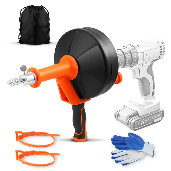 Main product image of 25 ft. 2-in-1 Hand/Electric Drum Auger Drain Snake