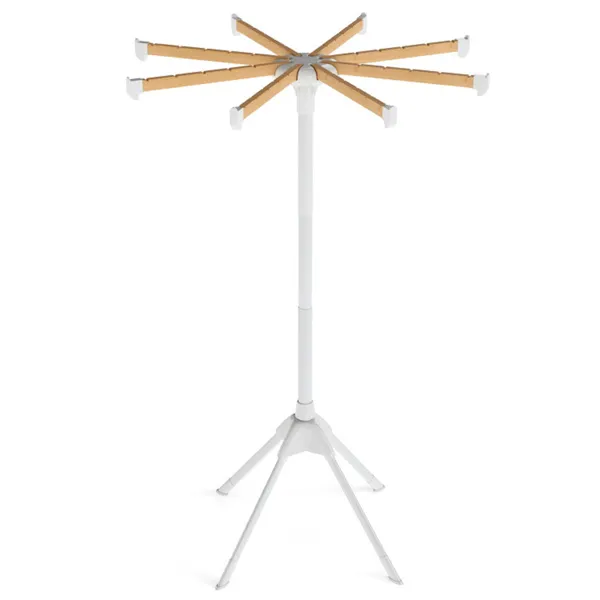 Main product image of Foldable Bamboo Clothes Drying Rack, 40 Hanger Slots, Indoor Use