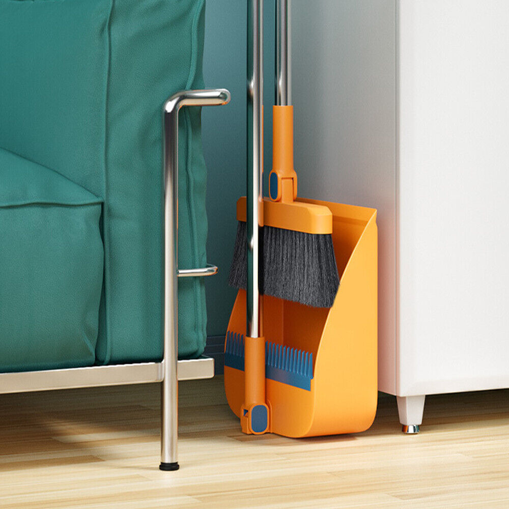 Main product image of Long Handle Dustpan and Brush Set, Metal Handle