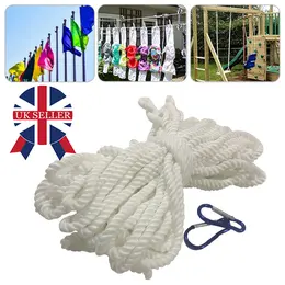 Product image of 12.5 M Flagpole Halyard Rope, Nylon Braided Cord, White