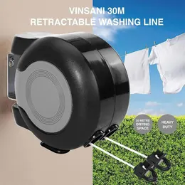 Product image of 30m Retractable Double Washing Line Reel, Wall Mounted Outdoor