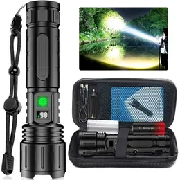 Product image of Rechargeable Flashlight, 3000mAh, IP67 Waterproof, Digital Display