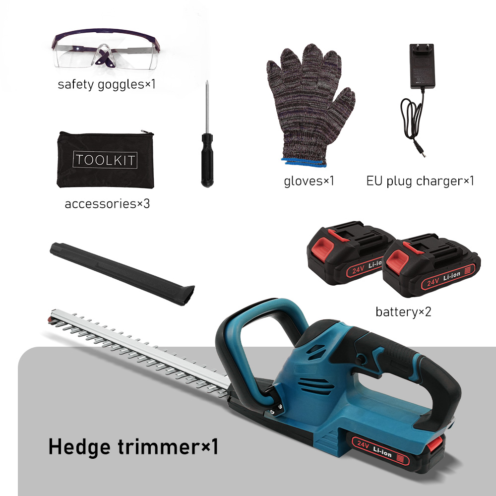Main product image of 24V Cordless Hedge Trimmer, 51 cm Blade, with 2 Batteries & Charger