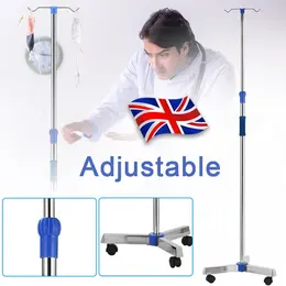 Product image of Adjustable Stainless Steel IV Pole with Wheels