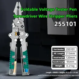 Product image of Electrical Multitool Pliers, Wire Stripper, Cutter, Insulated Handles, Voltage Tester