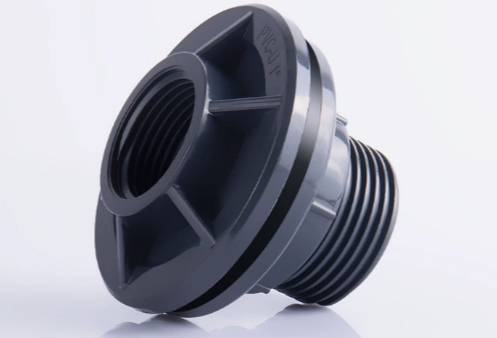 Main product image of 3/4 inch PVC Water Tank Bulkhead Connector, Dark Grey