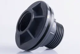 Product image of 3/4 inch PVC Water Tank Bulkhead Connector, Dark Grey