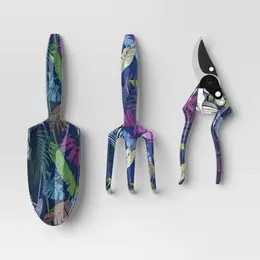 Product image of 3-Piece Gardening Tool Set with Spade, Cultivator, Pruner