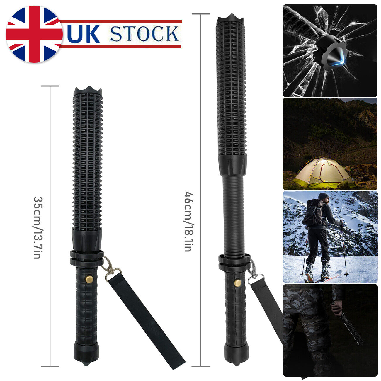 Main product image of LED Flashlight with 3 Modes and Zoom Function