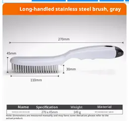 Product image of Stainless Steel Wire Brush with Straight Handle