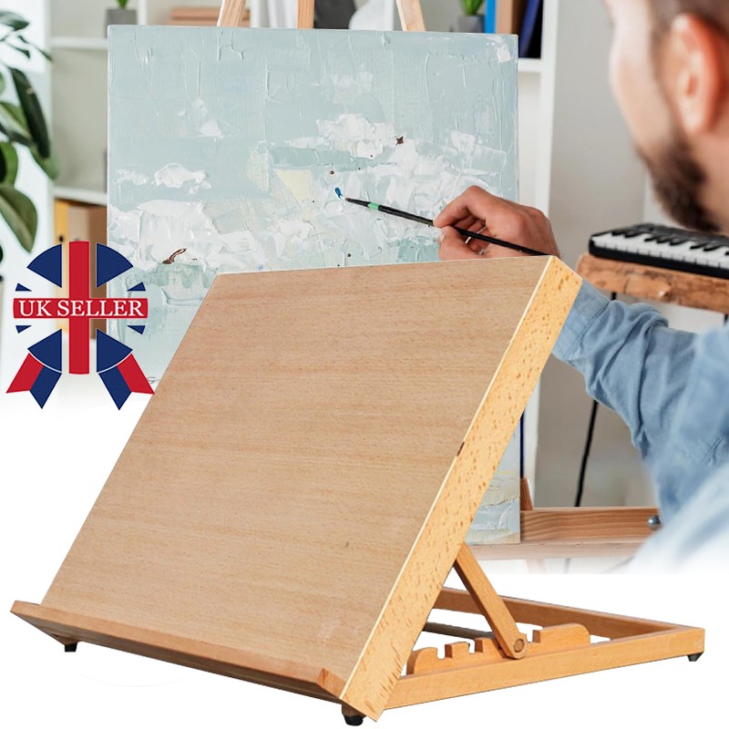 Main product image of Adjustable Wooden A3 Drawing Board Easel Workstation
