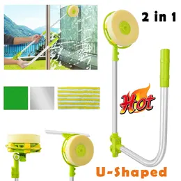 Product image of Telescopic U-Shape Window Cleaner with Angle Adjust and Squeegee