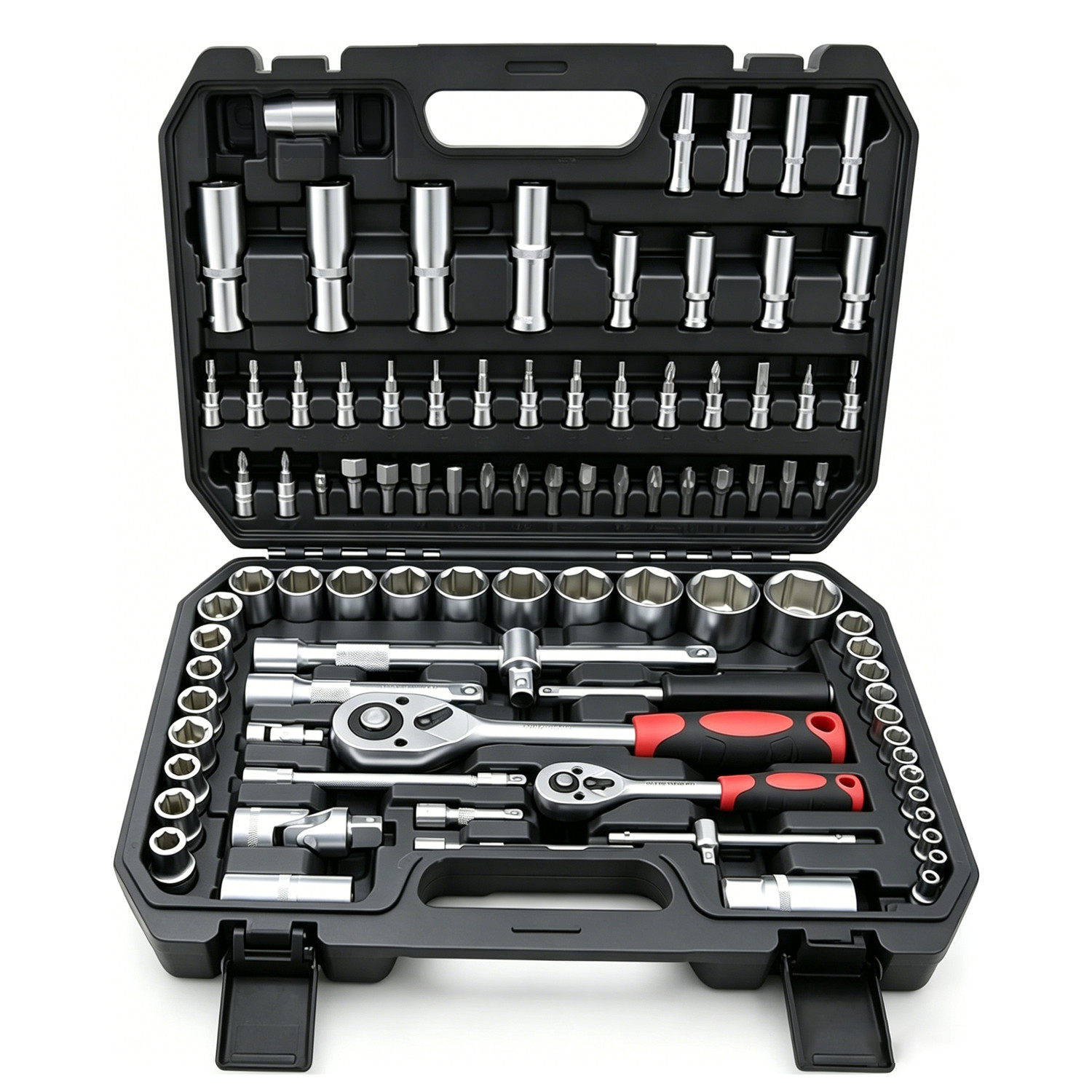 Main product image of 94 Piece 1/2 and 1/4 Inch Drive Socket Set with Ratchet and Bits