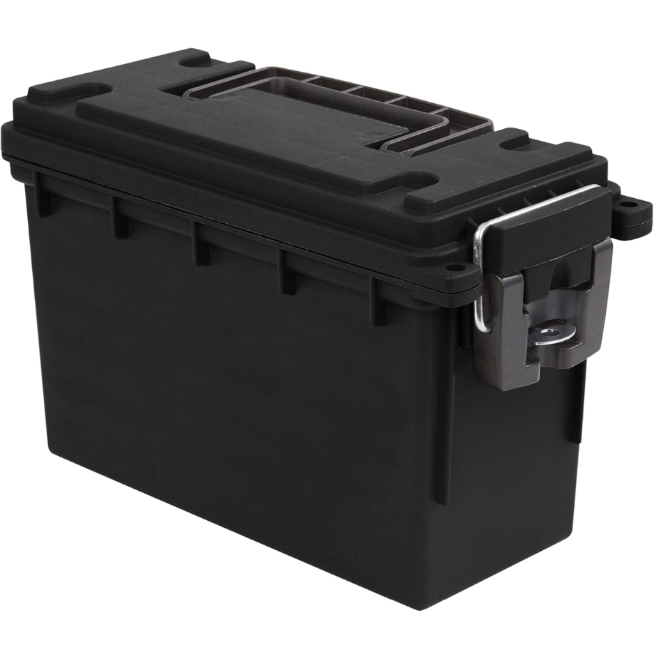 Main product image of Black Stackable Lockable Water/Dust Resistant Ammo Storage Box
