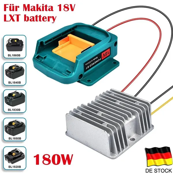 Main product image of DC 18V to 12V 180W Step-Down Converter for Makita 18V Batteries