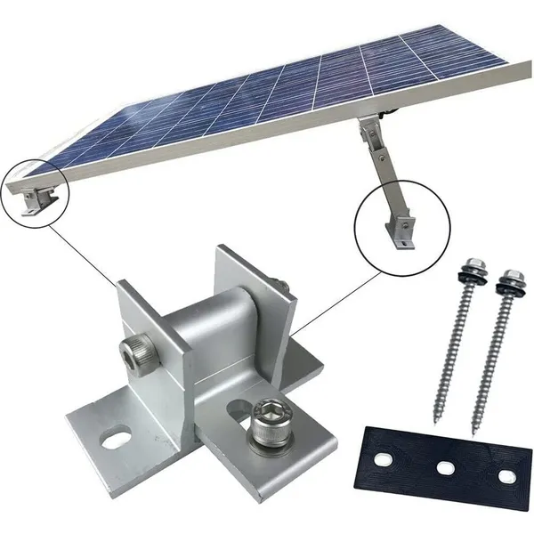 Main product image of 4PC Adjustable Roof Tile Solar Mounting for Flat Tin Roofs