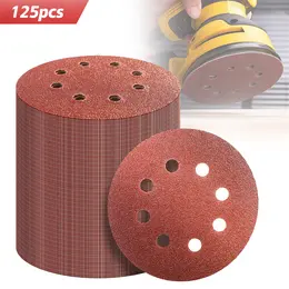 Product image of Sanding Discs, 125mm 5in, Mixed 40-240 Grit, 8-Hole Orbital