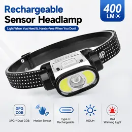 Product image of LED Headlamp W12, Rechargeable, Motion Sensor, USB-C, Waterproof, 400 Lumens
